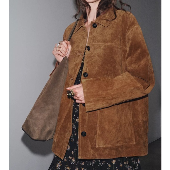 Zara Jackets & Blazers - Zara ZW COLLECTION LIMITED EDITION SUEDE LEATHER JACKET